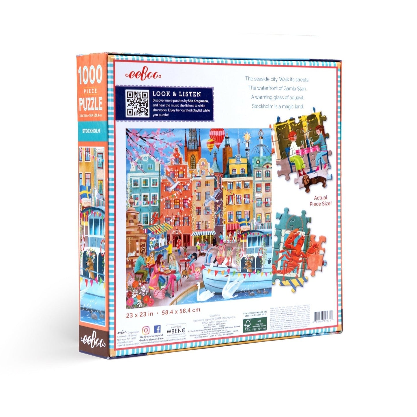 Stockholm Eeboo 1000 darabos kirakó puzzle (EB - PZTSKM 689196521331) - puzzlegarden