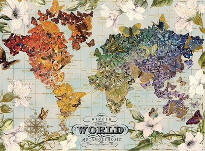 Szárnyas metamorfózis - aranyfóliás Galison 1000 darabos kirakó puzzle (GA-9780735384651) - puzzlegarden