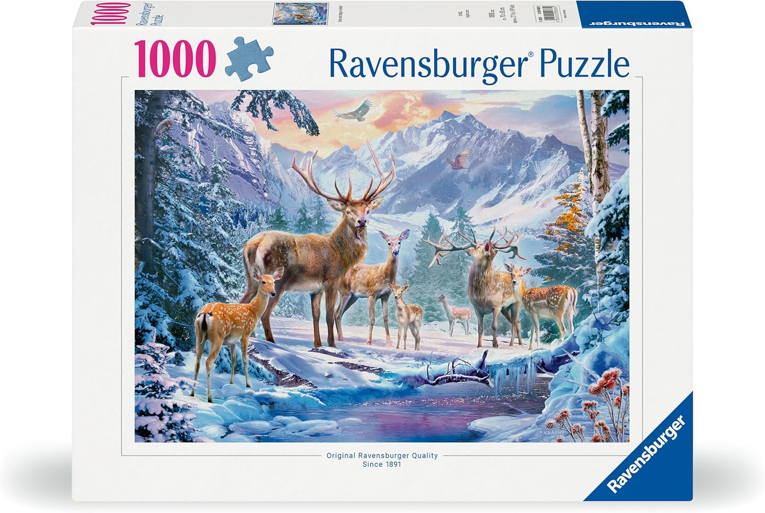 Szarvasok télen Ravensburger 1000 darabos kirakó puzzle (RA - 12000888 4005555008880) - puzzlegarden