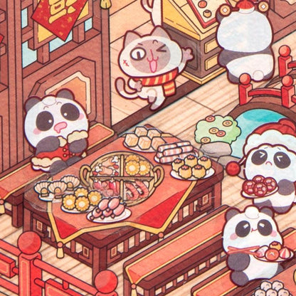 Szecsuáni Hot Pot étterem - matricajelenet Simno 1 darabos kirakó puzzle (SN-6941776321132) - puzzlegarden