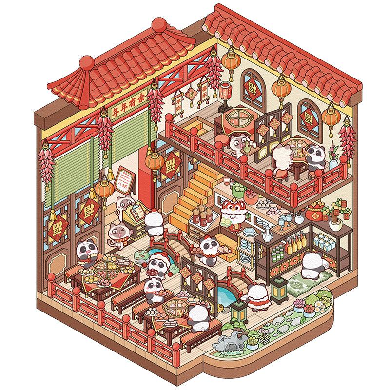 Szecsuáni Hot Pot étterem - matricajelenet Simno 1 darabos kirakó puzzle (SN-6941776321132) - puzzlegarden