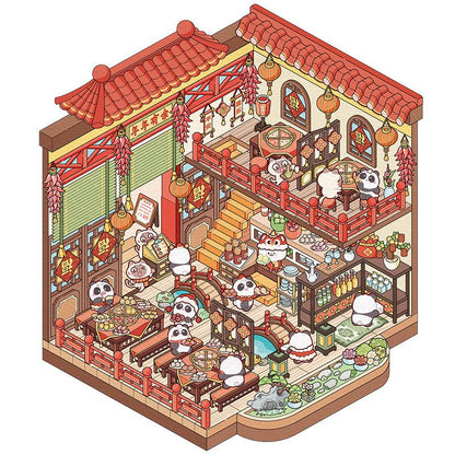 Szecsuáni Hot Pot étterem - matricajelenet Simno 1 darabos kirakó puzzle (SN-6941776321132) - puzzlegarden