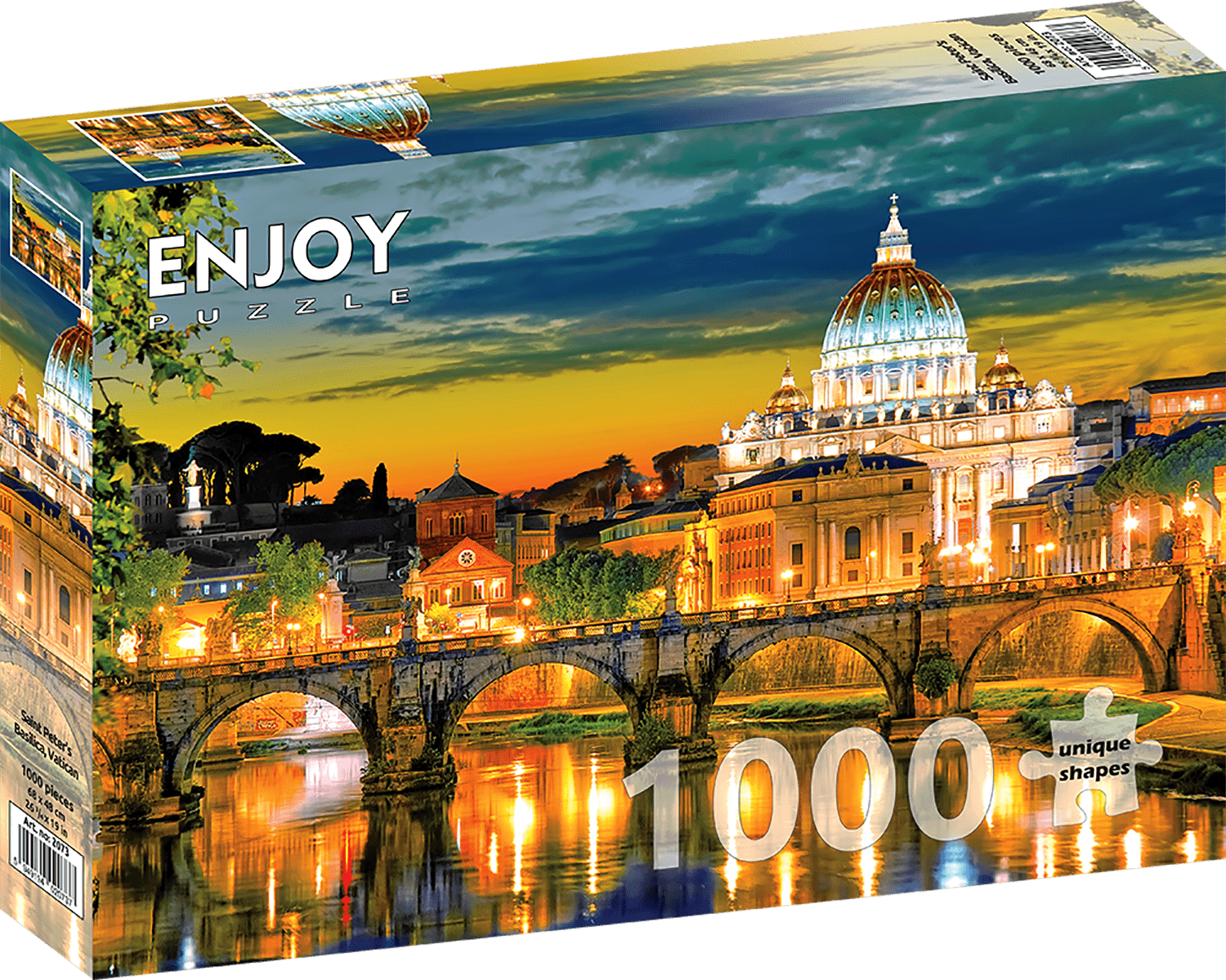 Szent Péter Bazilika, Vatikán ENJOY 1000 darabos kirakó puzzle (EN-2073 5949194020737) - puzzlegarden