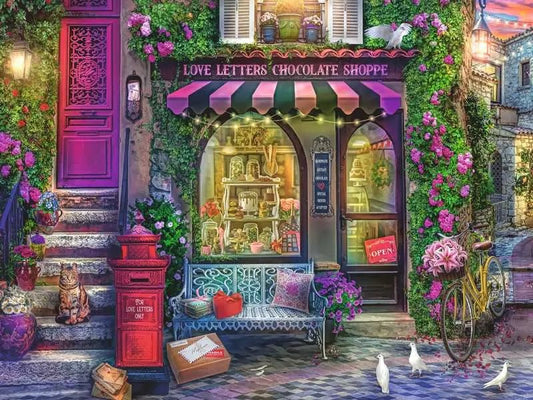 Szerelmes levelek csokiboltja Ravensburger 1500 darabos kirakó puzzle (RA - 12000737) - puzzlegarden