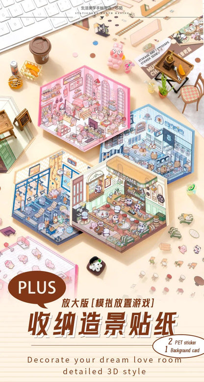 Szerelmesek szobája - matricajelenet Simno 1 darabos kirakó puzzle (SN-6941776318248) - puzzlegarden