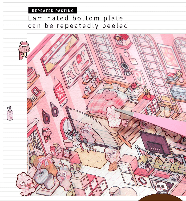 Szerelmesek szobája - matricajelenet Simno 1 darabos kirakó puzzle (SN-6941776318248) - puzzlegarden