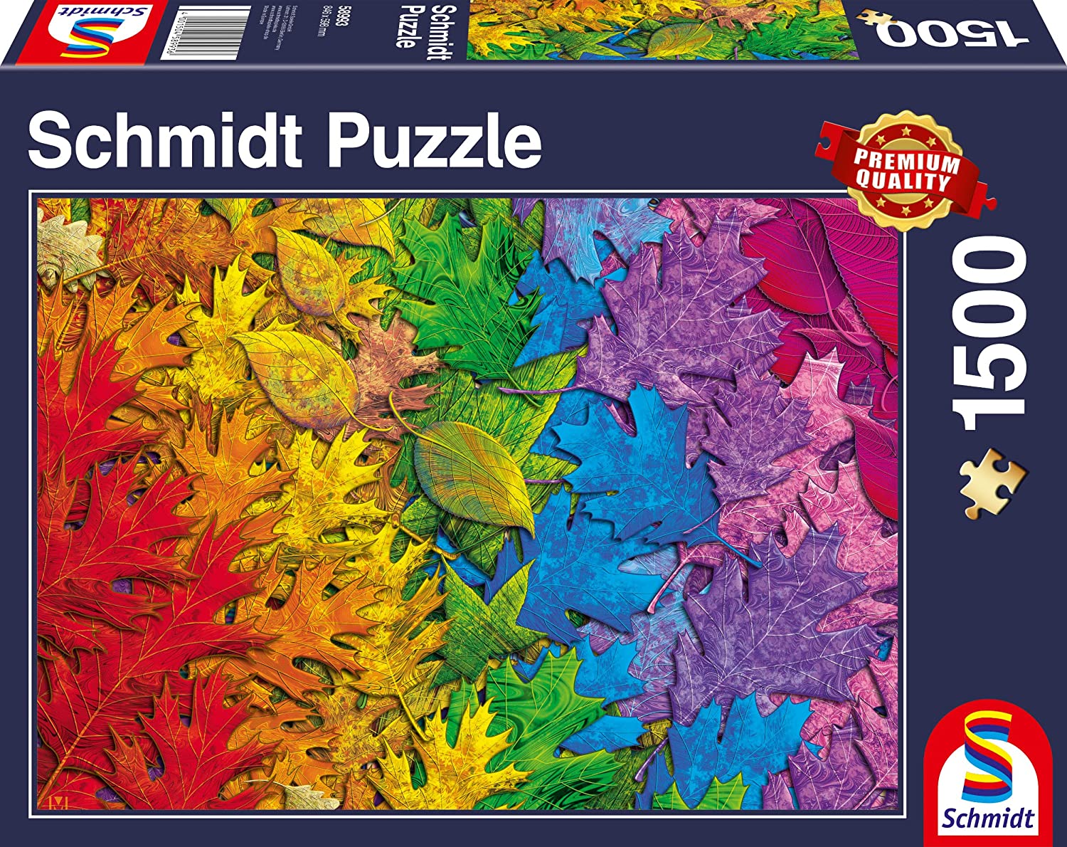 Színes levelek Schmidt 1500 darabos kirakó puzzle (SCH-58993 4001504589936) - puzzlegarden