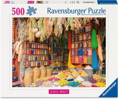Színes Piacok - Színes fűszerek, Marokkó Ravensburger 500 darabos kirakó puzzle (RA-12001816) - puzzlegarden