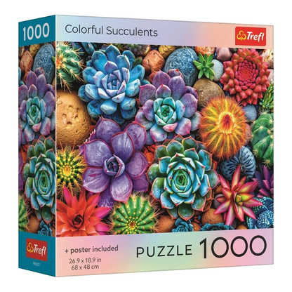 Színes pozsgások Trefl 1000 darabos kirakó puzzle (TR-USA_99307) - puzzlegarden
