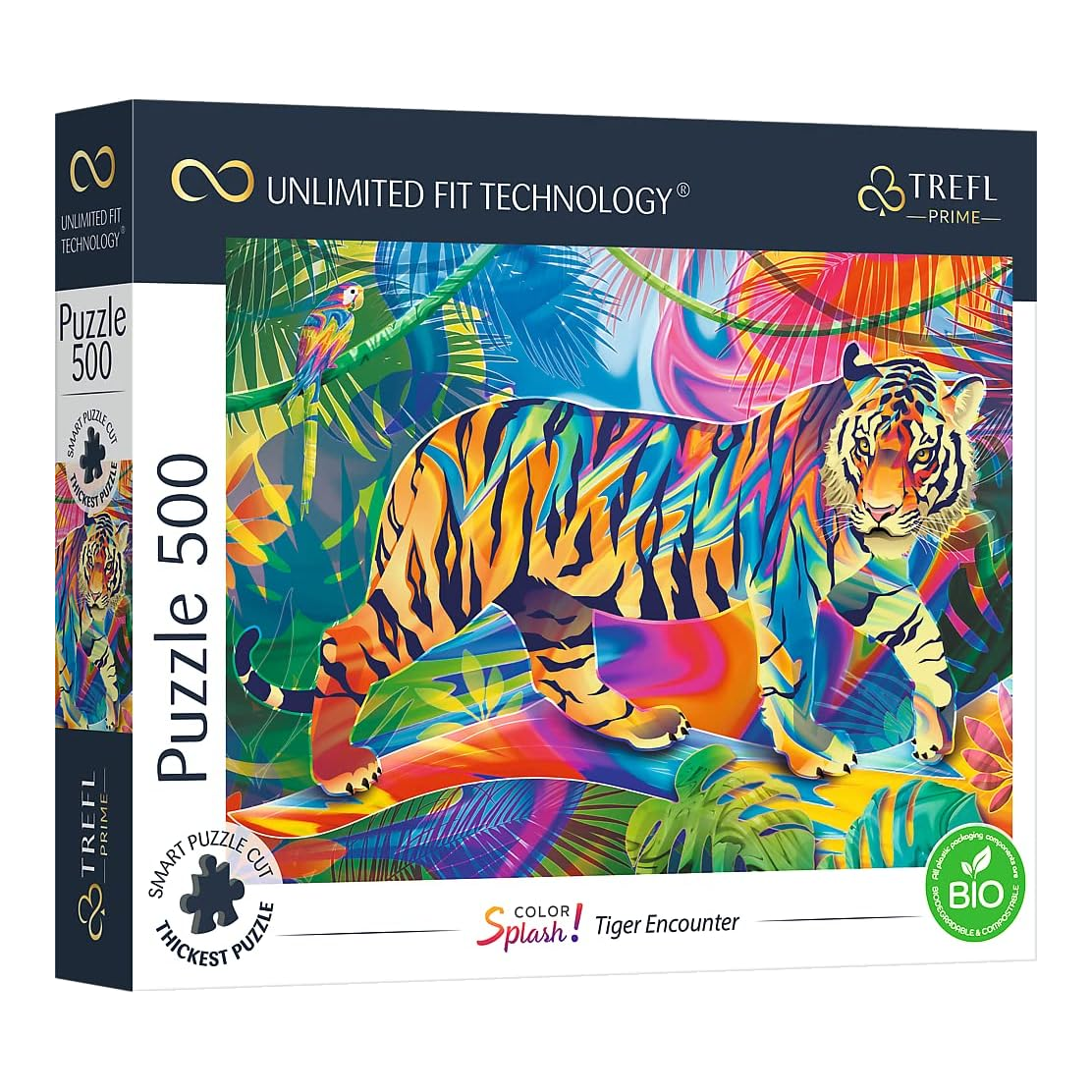 Színes Tigris Trefl 500 darabos kirakó puzzle (TR-37453) - puzzlegarden