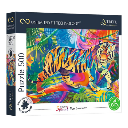 Színes Tigris Trefl 500 darabos kirakó puzzle (TR-37453) - puzzlegarden