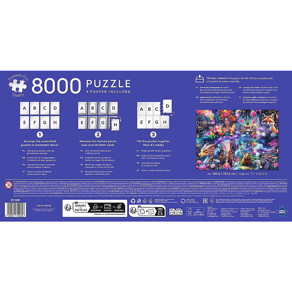 Színes világ Trefl 8000 darabos kirakó puzzle (TR-81080) - puzzlegarden