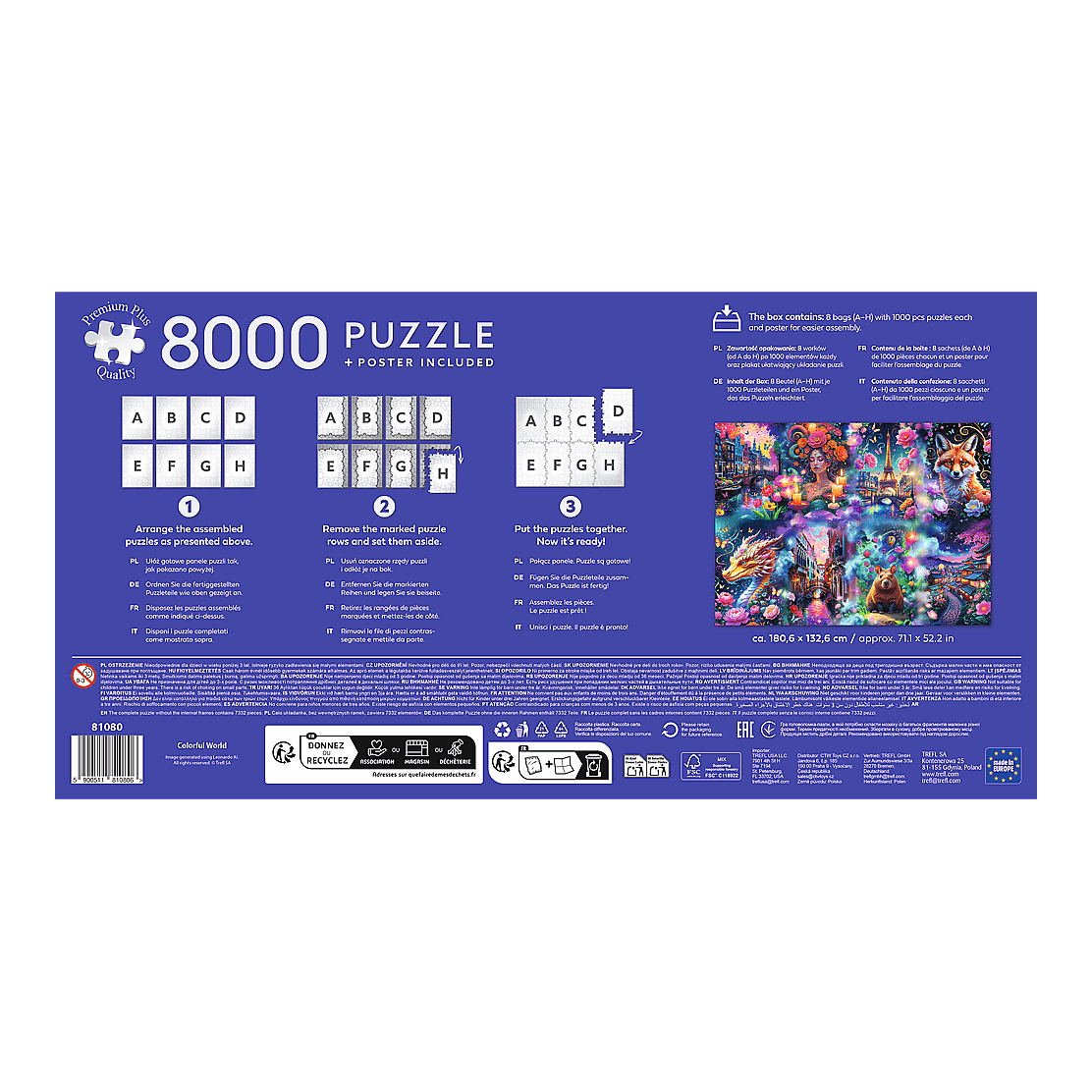 Színes világ Trefl 8000 darabos kirakó puzzle (TR-81080) - puzzlegarden
