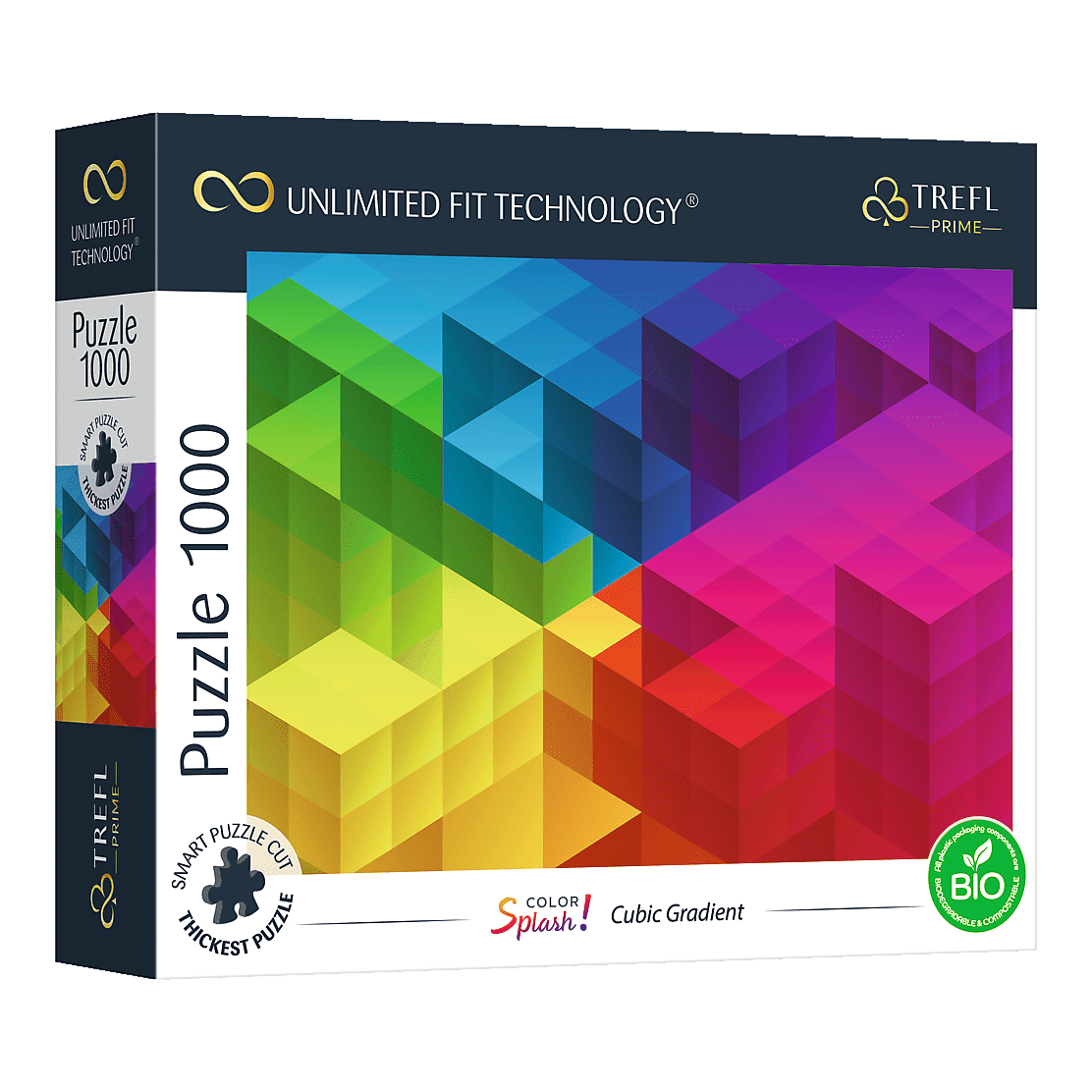 Színrobbanás: Kockás Átmenet Trefl 1000 darabos kirakó puzzle (TR-10700) - puzzlegarden