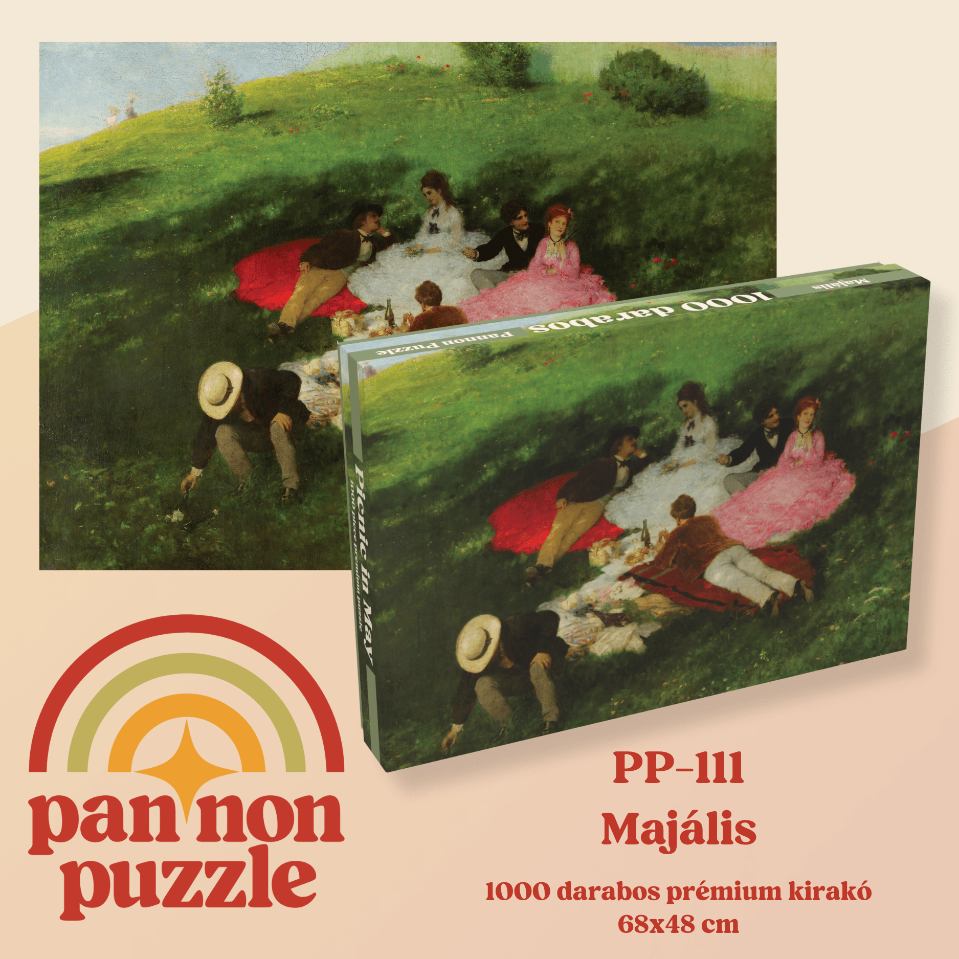 Szinyei Merse Pál - Majális Pannon Puzzle 1000 darabos kirakó puzzle (PP - 111 5999575760028) - puzzlegarden
