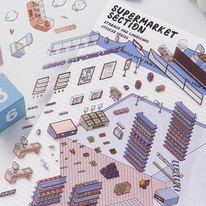 Szupermarket - matricajelenet Simno 1 darabos kirakó puzzle (SN-6941776312482) - puzzlegarden