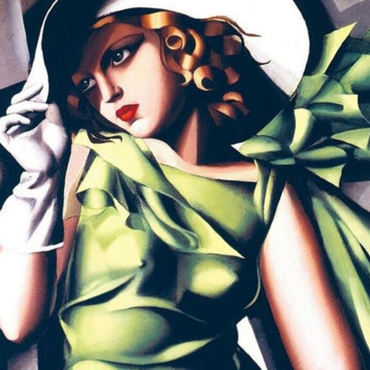 Tamara de Lempicka - Fiatal lány zöld ruhában EuroGraphics 1000 darabos kirakó puzzle (EUR-6000-1058 628136610582) - puzzlegarden