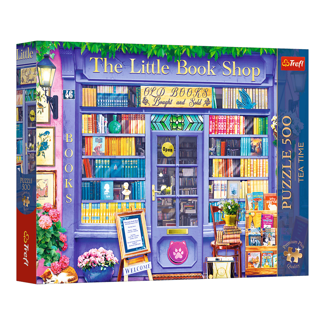 Tea Time: A kis könyvesbolt Trefl 500 darabos kirakó puzzle (TR-37622) - puzzlegarden