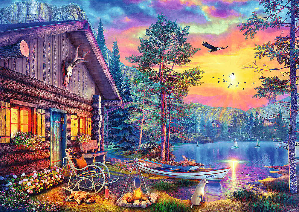 Tea Time: Kikötő naplementében Trefl 500 darabos kirakó puzzle (TR-37617) - puzzlegarden