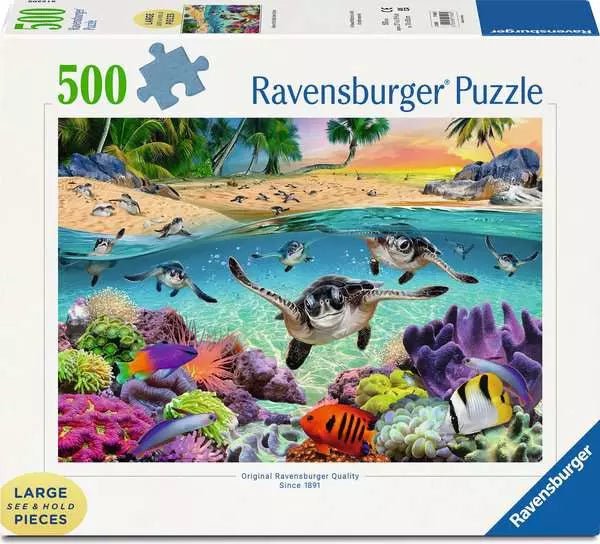 Teknős verseny - XXL Ravensburger 500 darabos kirakó puzzle (RA-17456) - puzzlegarden
