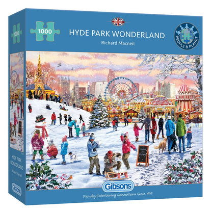 Tél a Hyde Park-ban Gibsons 1000 darabos kirakó puzzle (G-G6372 5012269063721) - puzzlegarden