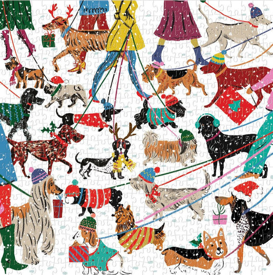 Téli Kutyusok Galison 500 darabos kirakó puzzle (GA - M062320J - 2) - puzzlegarden