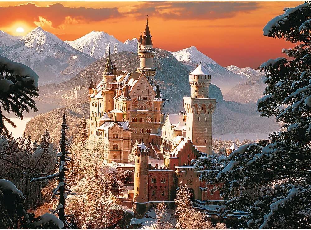 Téli Neuschwanstein Kastély, Németország Trefl 3000 darabos kirakó puzzle (TR - 33025 5900511330250) - puzzlegarden