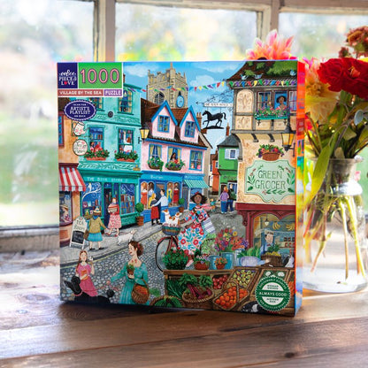 Tengerparti falu Eeboo 1000 darabos kirakó puzzle (EB-EPZT690) - puzzlegarden