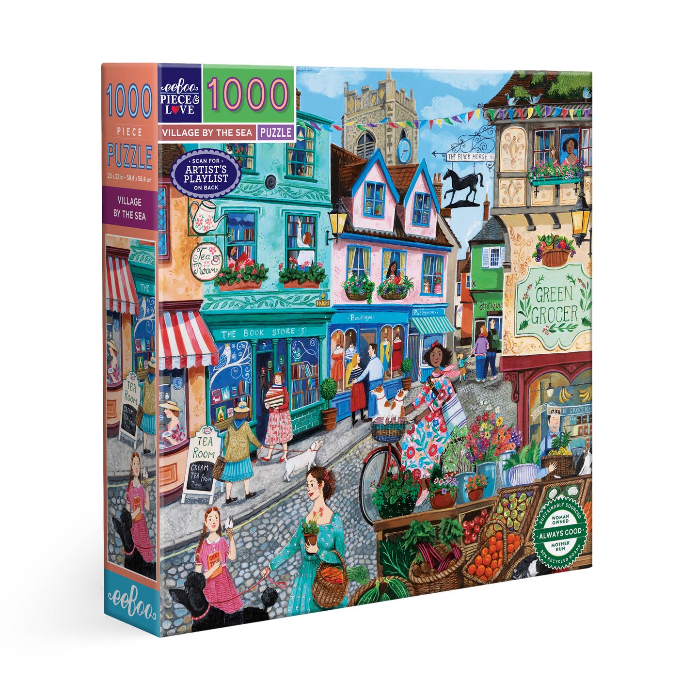 Tengerparti falu Eeboo 1000 darabos kirakó puzzle (EB-EPZT690) - puzzlegarden