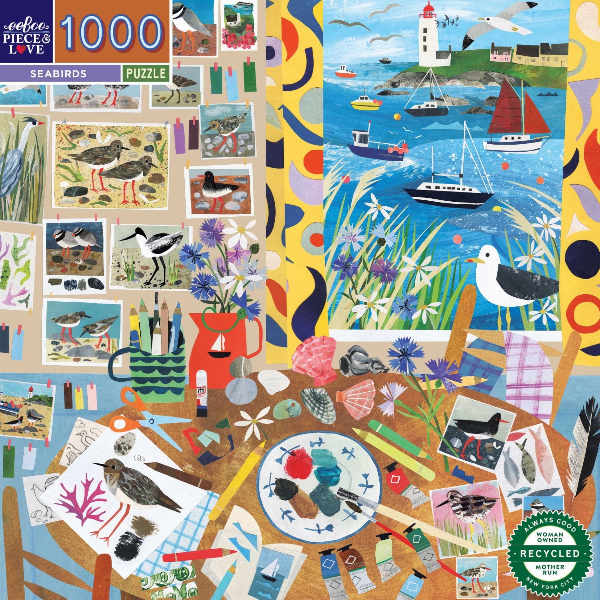 Tengerparti Madarak Eeboo 1000 darabos kirakó puzzle (EB-PZTSAB 689196516016) - puzzlegarden