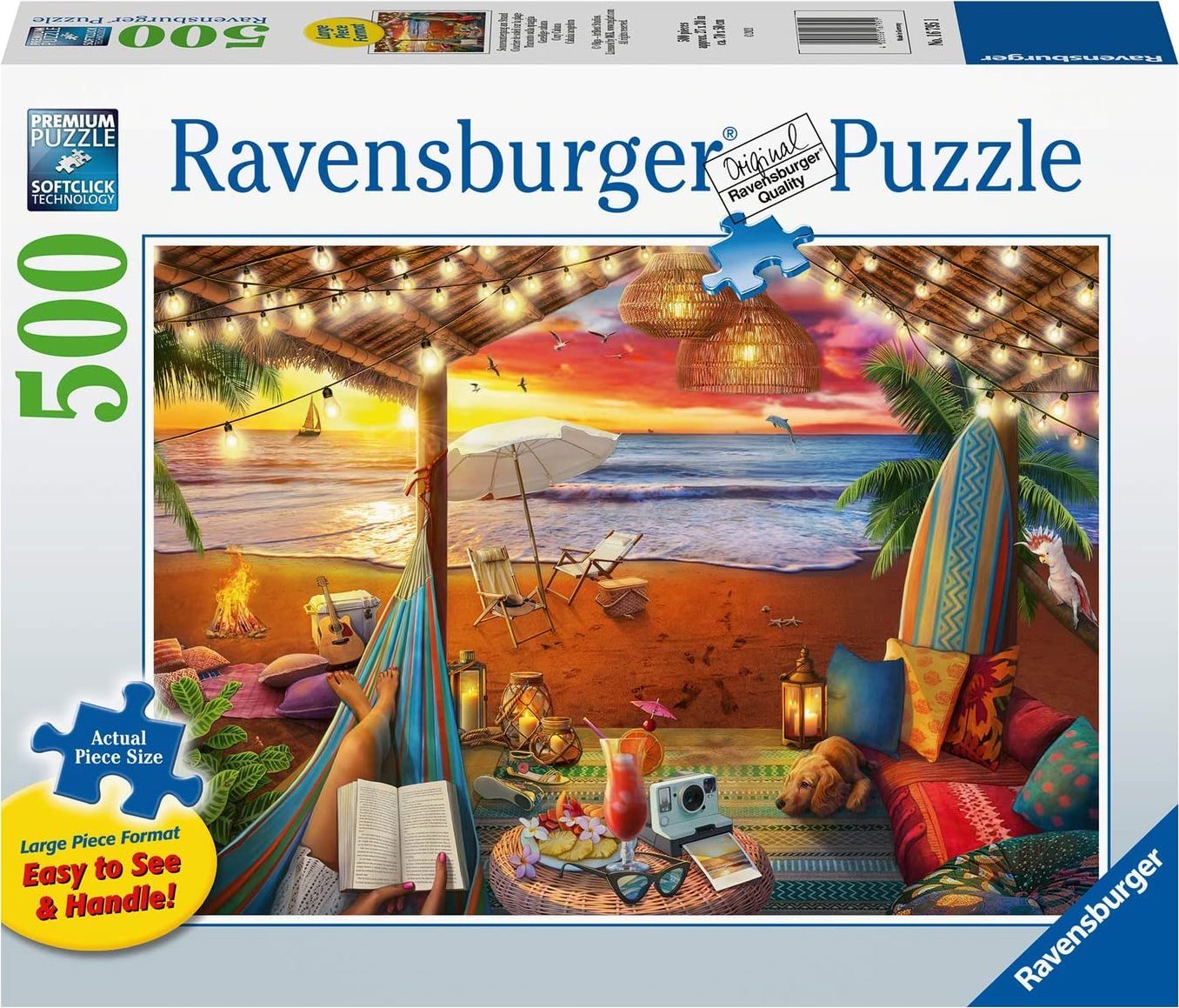 Tengerparti Nyugalom - XXL Ravensburger 500 darabos kirakó puzzle (RA-16795 4005556167951) - puzzlegarden