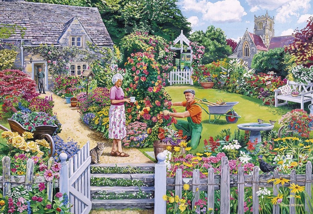 The Gardener's Round - 4x500 Gibsons 500 darabos kirakó puzzle (G - G5047 5012269050479) - puzzlegarden