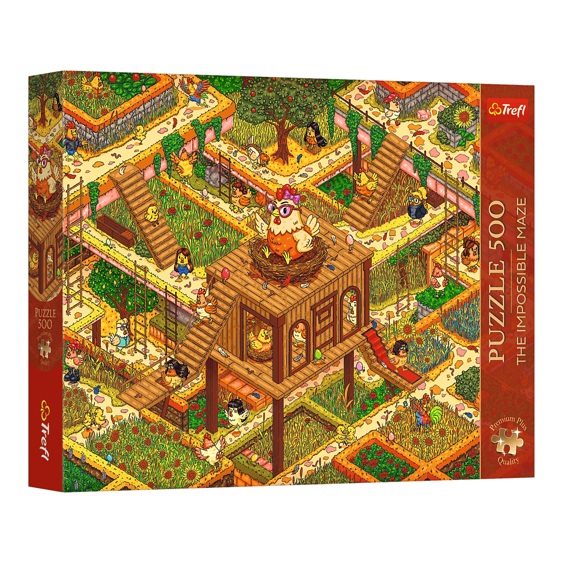 The Impossible Maze: Bolondos csirkék Trefl 500 darabos kirakó puzzle (TR-37629) - puzzlegarden