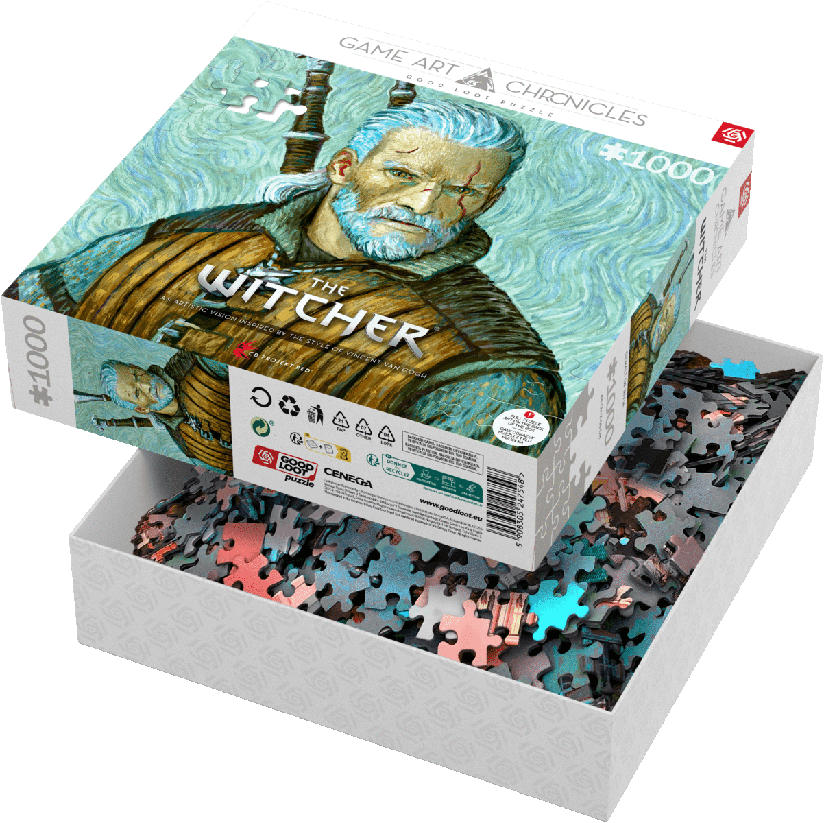 The Witcher - Geralt van Gogh stílusában Good Loot 1000 darabos kirakó puzzle (GL - 5908305247548 5908305247548) - puzzlegarden