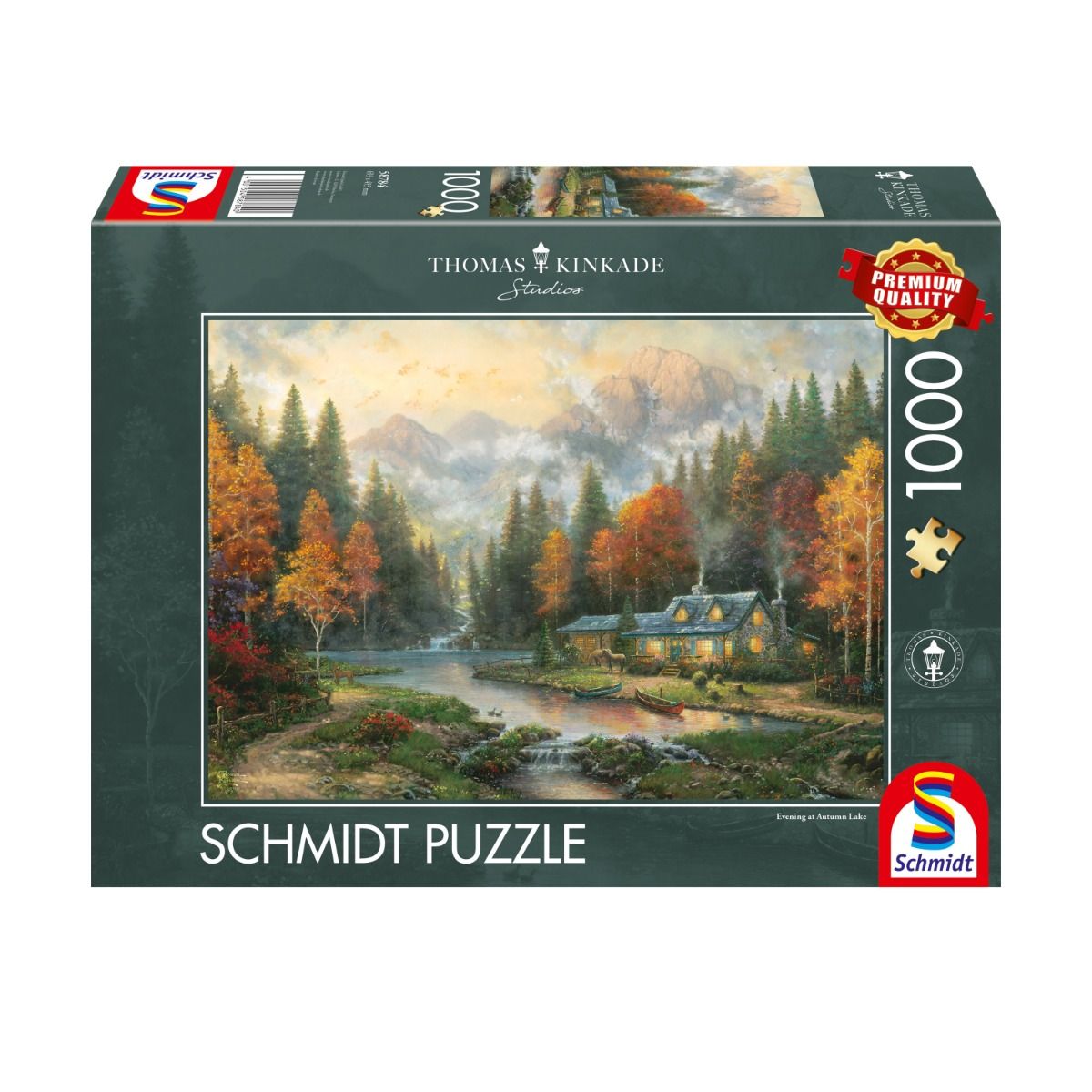 Thomas Kinkade – Este az őszi tónál Schmidt Spiele 1000 darabos kirakó puzzle (SCH-58784) - puzzlegarden