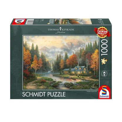 Thomas Kinkade – Este az őszi tónál Schmidt Spiele 1000 darabos kirakó puzzle (SCH-58784) - puzzlegarden