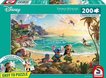 Thomas Kinkade – Lilo és Stitch Schmidt Spiele 200 darabos kirakó puzzle (SCH-56557) - puzzlegarden