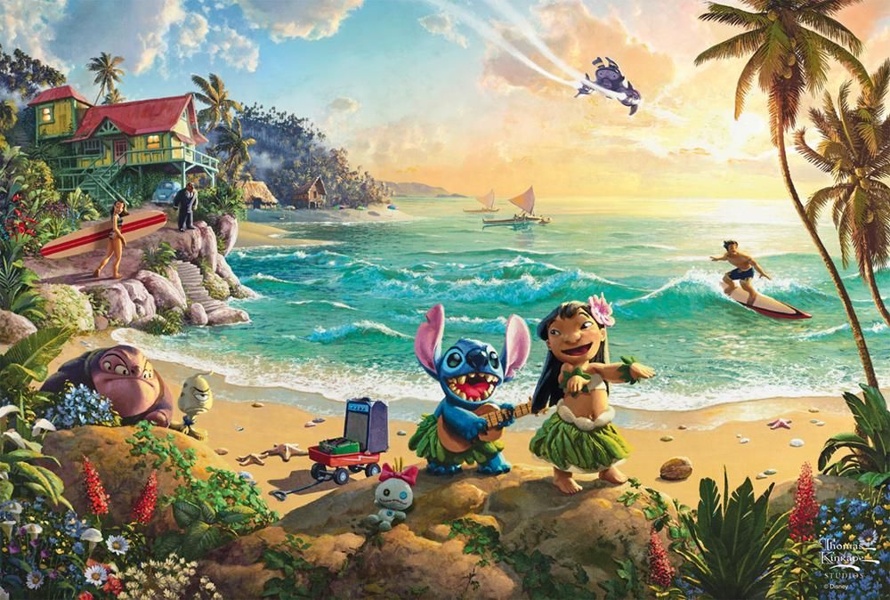 Thomas Kinkade – Lilo és Stitch Schmidt Spiele 200 darabos kirakó puzzle (SCH-56557) - puzzlegarden