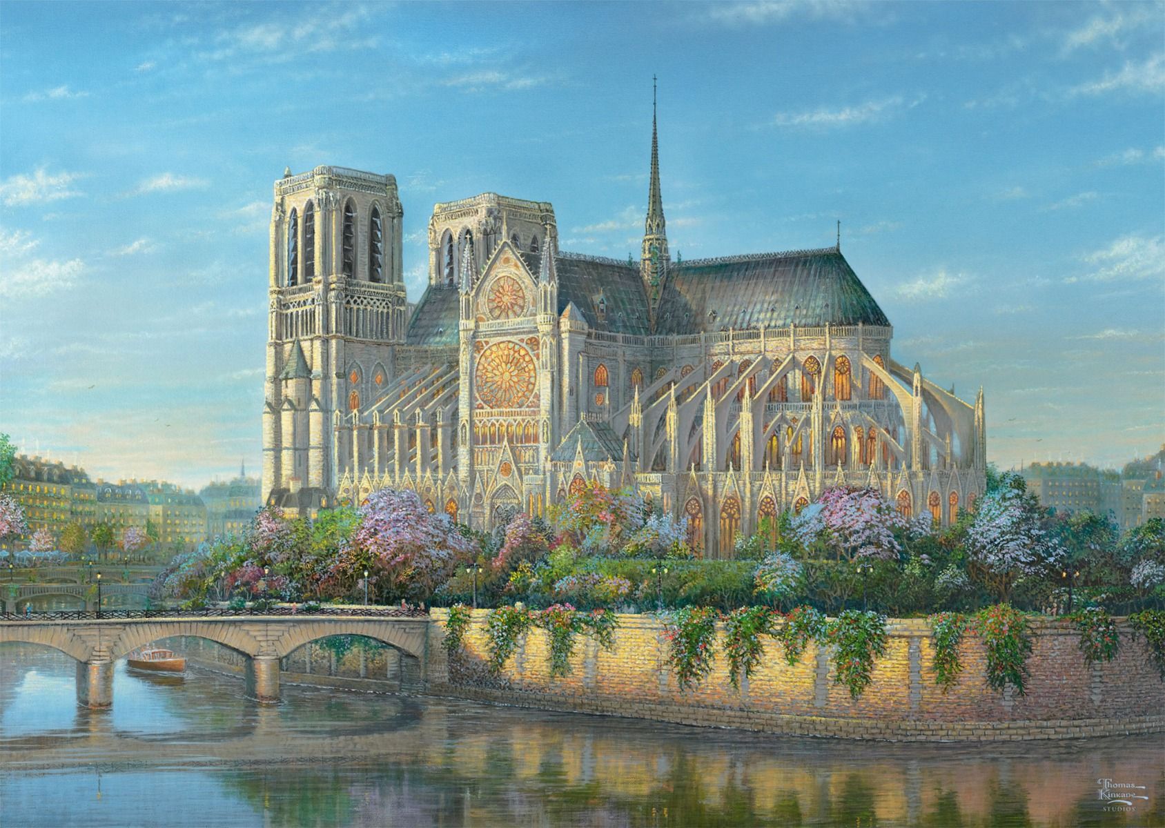 Thomas Kinkade – Notre - Dame Schmidt Spiele 1000 darabos kirakó puzzle (SCH-58796) - puzzlegarden