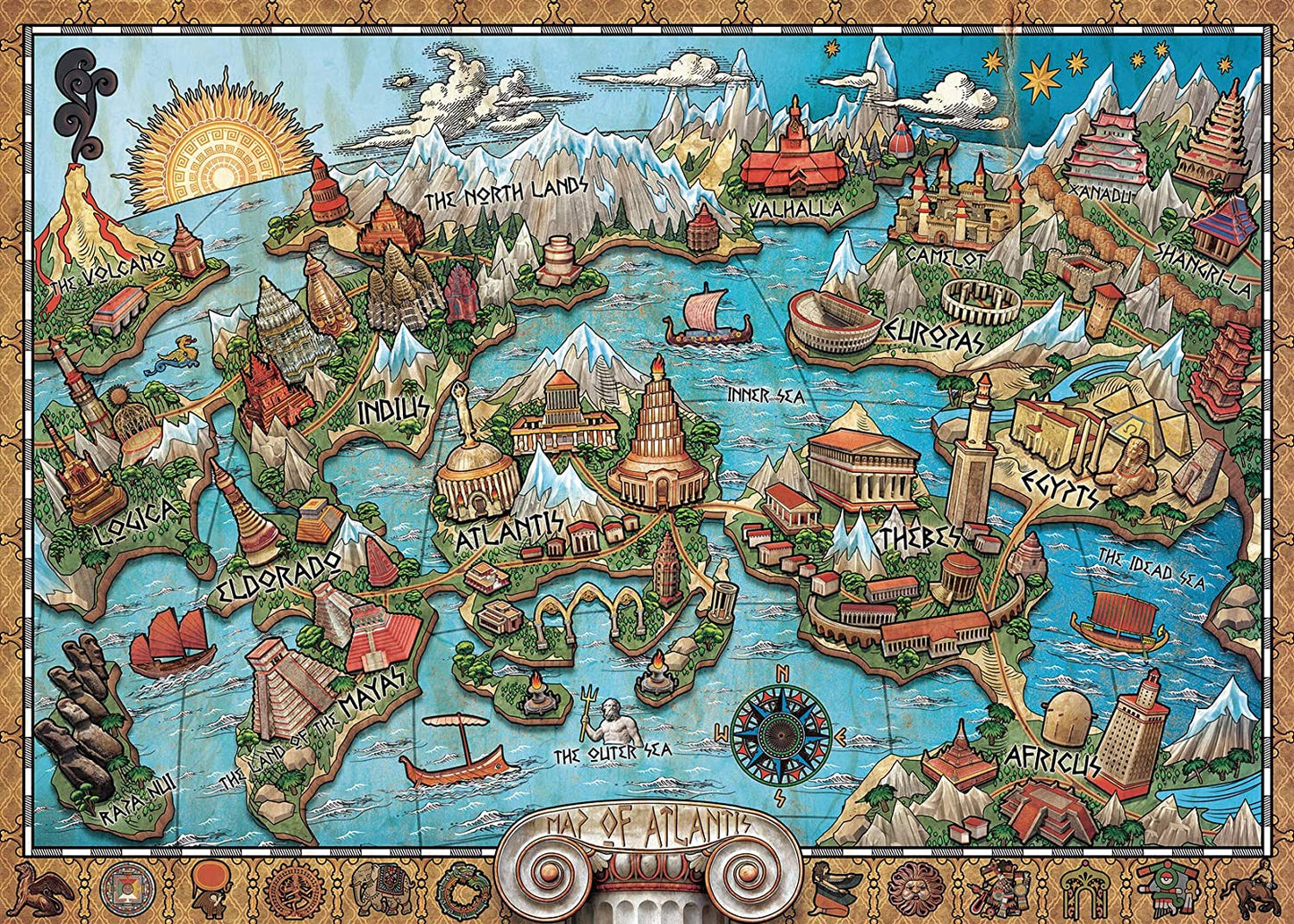 Titokzatos Atlantisz Ravensburger 1000 darabos kirakó puzzle (RA-16728 4005556167289) - puzzlegarden