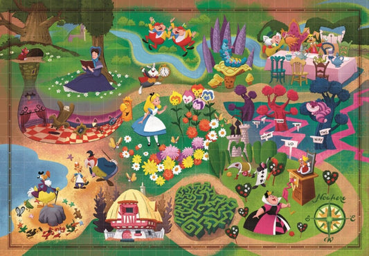 Történet Térkép - Disney Alice Csodaországban Clementoni 1000 darabos kirakó puzzle (CL-39785 8005125397853) - puzzlegarden