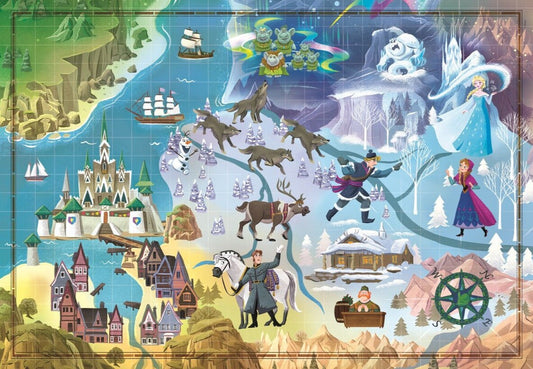 Történet Térkép - Disney Jégvarázs Clementoni 1000 darabos kirakó puzzle (CL-39784 8005125397846) - puzzlegarden