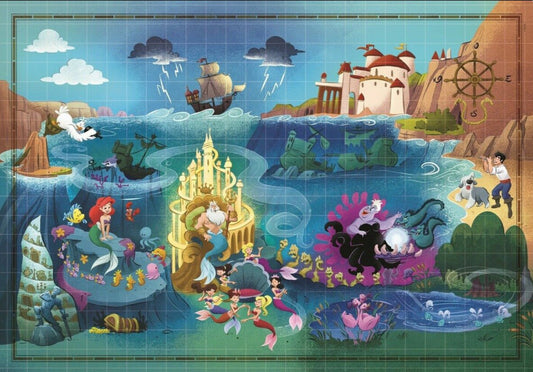 Történet Térkép - Disney Kis Hableány Clementoni 1000 darabos kirakó puzzle (CL-39664 8005125396641) - puzzlegarden