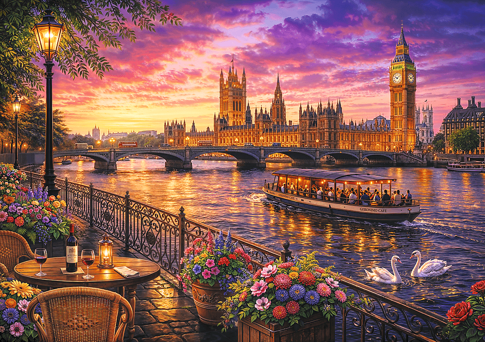 Este a Temzénél, London – a kirakó képe