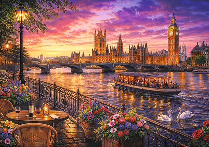 Este a Temzénél, London – a kirakó képe