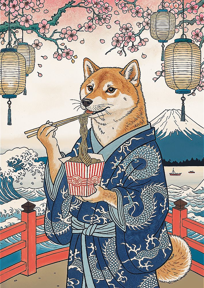 Pets as Art: A shiba tésztameditációja – a kirakó képe