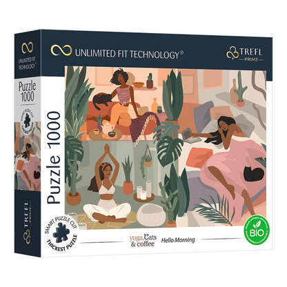 Jóga, cicák és kávék - Jó reggelt! Trefl Prime 1000 darabos kirakó puzzle (TR - 10694) - puzzlegarden