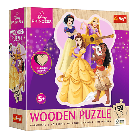 Imádnivaló Hercegnők - Fa kirakó Trefl Wood Craft 50 darabos kirakó puzzle (TR - 20257) - puzzlegarden