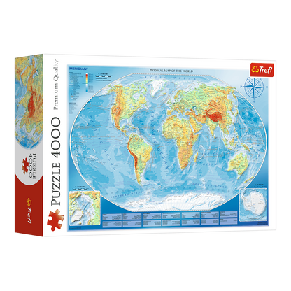 Nagy Földrajzi Világtérkép Trefl 4000 darabos kirakó puzzle (TR - 45007) - puzzlegarden