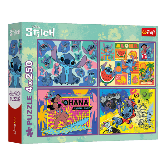 Csodás Stitch - 4x250 Trefl 250 darabos kirakó puzzle (TR - 13311) - puzzlegarden